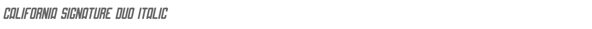 Sample characters California Signature Font